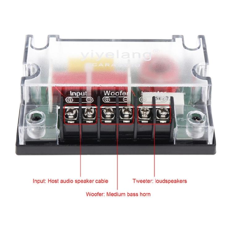 2Pcs 200W Audios Car Speaker 2 Ways Crossover Treble Bass Independent Filter