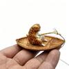 1Pcs High Quality Resin Durable Fish Tank Decor Marine Theme Creative Cat Fishing Boat Aquarium Ornament
