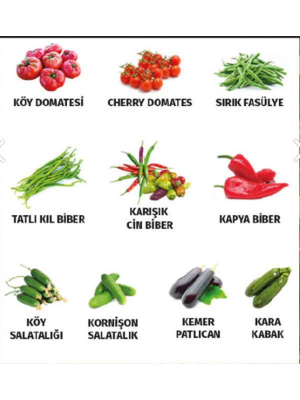 

1000 семян, 10 видов упаковки семян овощей