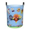 Custom Anpanmans Anime Laundry Basket Foldable Cartoon Clothes Toy Hamper Storage Bin for