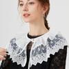 Women Lace Shirt Detachable Collar Wraps Blouse Tops Lapel Fake Collar Shawls Ladies Dress Small Cape Fuax Cols Decor