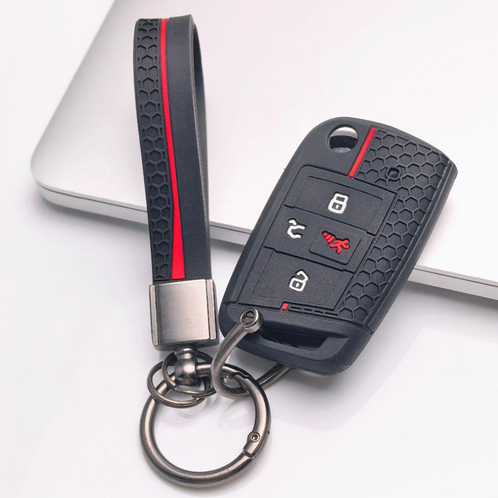 Key Cover for VW Golf Jetta Passat Tiguan GTI Sagitar MK7 GLI Magotan with Keychain Protective Accessory Key Fob Protection Replacement