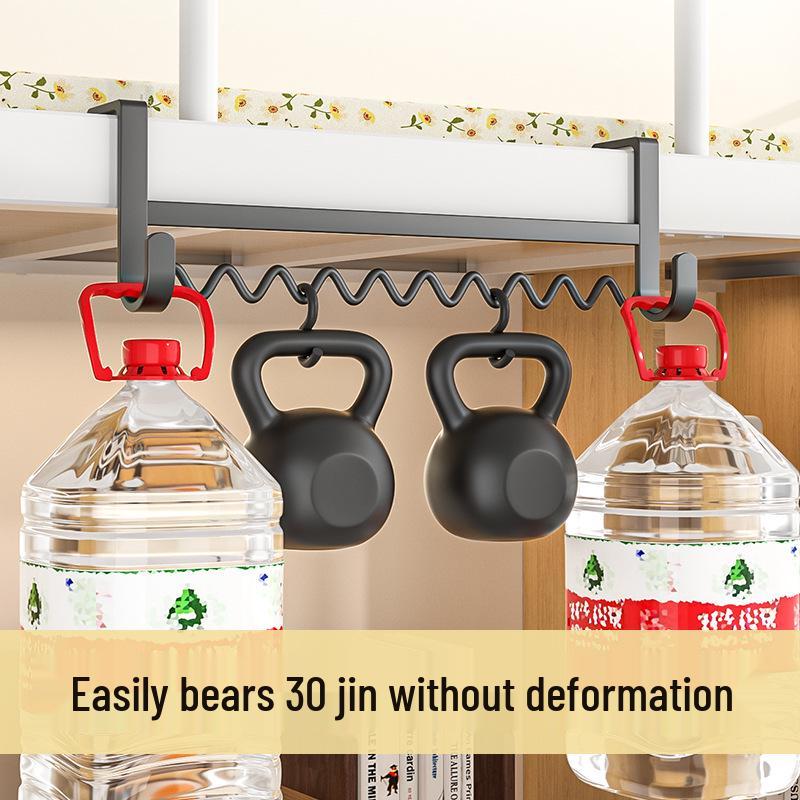 Dormitory Bedside Hanging Clothes Rack and Hook for Upper/Lower Bunk Storage.