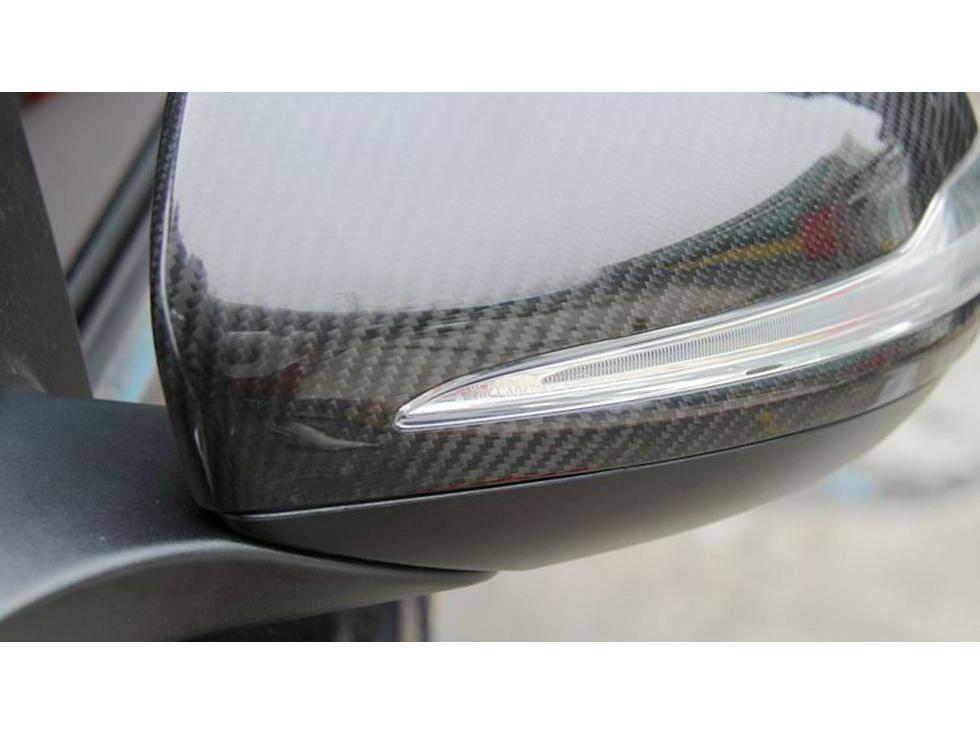 Left-Hand Drive Dry Carbon Fiber Rearview Mirror Cover for Mercedes-Benz B, C, E, S, GLC, GLA, CLA, CLS, W205 Models