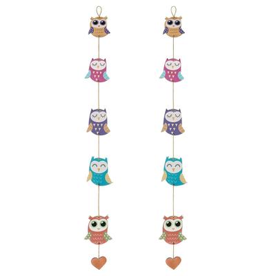 Vintage Designer Wooden Wall Hangings Home Decor Items | Large | Multicolor | Set of 2