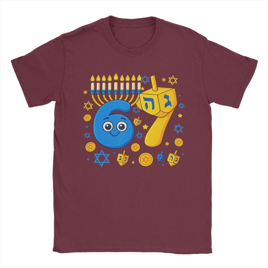 67 Hanukkah Funny Jewish Chanukah 67 Unisexorah Dreidel Meme TShirt Summer Cotton T Shirts For Unisexs Novelty Design Tshirt Tees