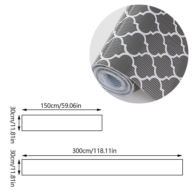 Противоскользящий коврик для кухонного шкафа, режущий влагостойкий коврик, водонепроницаемый коврик с вертикальным узором 30X150CM