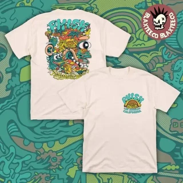 

Phish Лос-Анджелес 25–27 апреля 2025 Hollywood Bowl Двусторонняя футболка тура 4XL