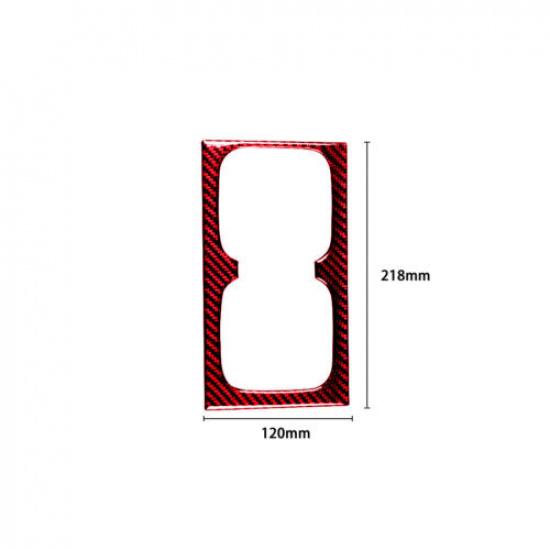 For Honda Civic 8th 2006-2011 Red Carbon Fiber Water Cup Holder Cover Trim