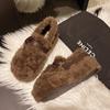 Fur Flats Women Snow Ankle Boots Short Plush Casual Warm Cotton Shoes 2025 Trend Winter Designer Walking Fashion Botas De Mujer