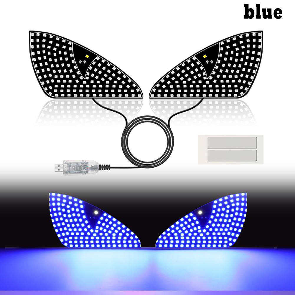 2Pcs Car LED Eyes Type Light Rear Window Warning Light Red Devil Eye Interior Atmosphere Light Auto Decoration Accessories