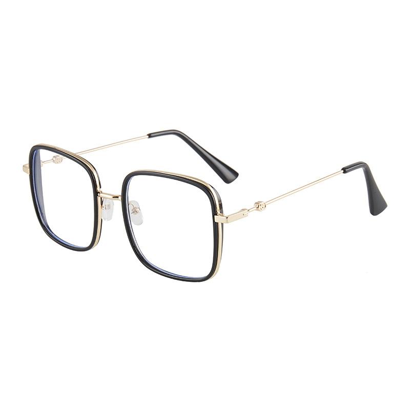 Large Square Frame Woman Glasses Ins Girl Fashion Transparent Eyewear High-definition Anti-blue Light Computer Eyeglass