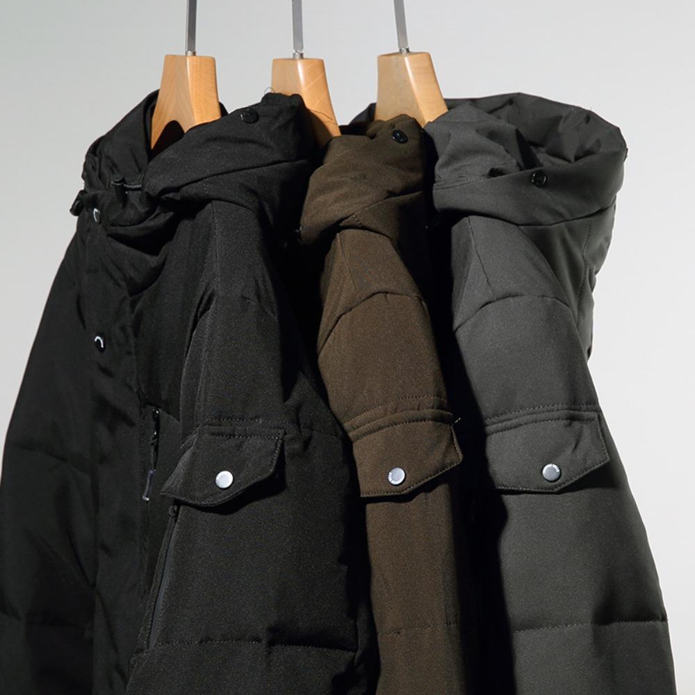Down jacket men's jacket dad wear long work clothes over the knee thickened middle-aged and elderly outdoor