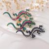 Retro Lizard & Snake Diamond Brooch
