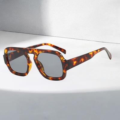 Retro Single Bridge Sunglasses for Women Unique Minimalist Aviator UV Protection Glasses Versatile Fashion Men's Goggles