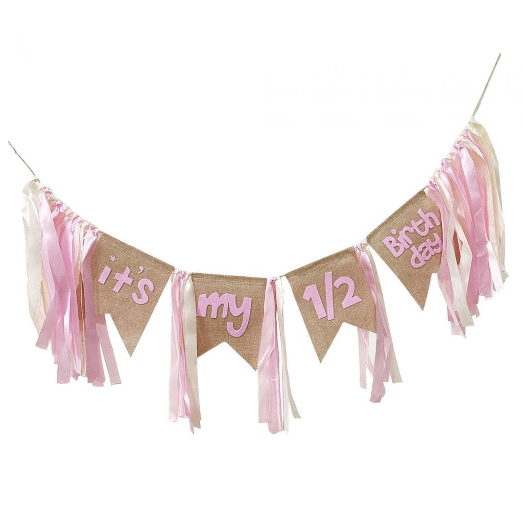 High Chair Banner Half Way To First Banner Birthday Decoration for Birthday