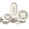 Shunxiang Blue Fog Flower Ceramic Tableware Set: Retro High-End Rice Bowl Plate for Luxurious Dining.