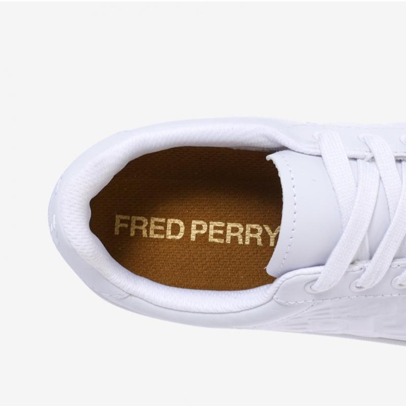 Fred Perry Unique Embossed Pattern Leather Sneakers B721