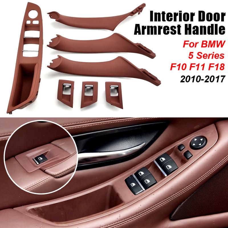 For BMW·520d xDrive·2010-2016·Inner Panel Pull Trim Cover Carbon Fiber RHD LHD Car Interior Door Handle