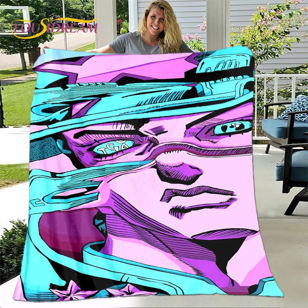 Anime Jojo's Bizarre Adventure Soft Plush Blanket,Flannel Blanket Throw Blanket for Living Room Bedroom Bed Sofa Picnic Cover