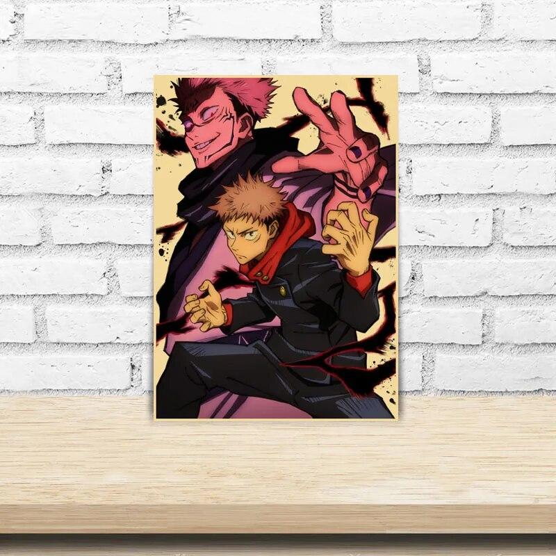 Jujutsu Kaisen Posters Kraft Paper Vintage Anime Poster Wall Stickers Study Home Living Room Bar Decoration Art Painting