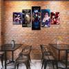 Home Decor Canvas Paintings Wall Art 5 Pieces Anime Demon Slayer Posters Modern Pictures Living Room HD Prints Framework Modular