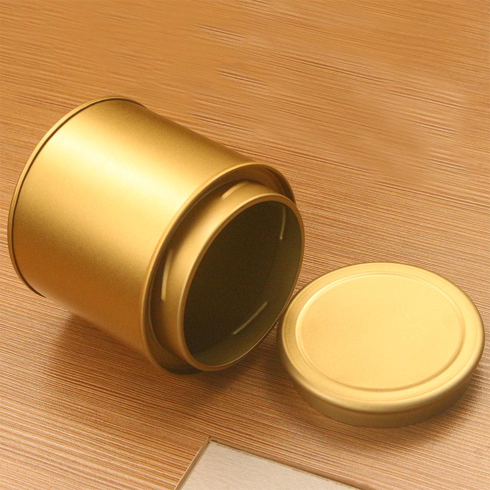 Golden Spiral Tea Tin: Baihao Yinzhen, Green Tea, Black Tea, Loose Leaf Pu er Caddy