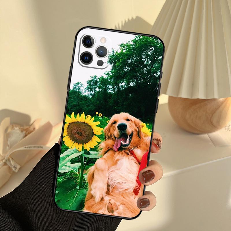 Golden Retriever Friend Phone Case For iPhone 15 14 13 12 11 16 17 Pro Max 13 Mini 15 16 Plus 16e 17 Air Cover Funda