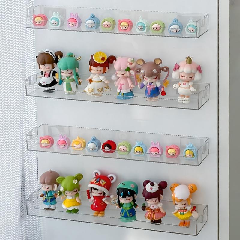 Self-adhesive Storage Rack Glasses Storage Holder Acrylic Wall Hanger Desktop Ornament Display Rack Wall Mounted Racks