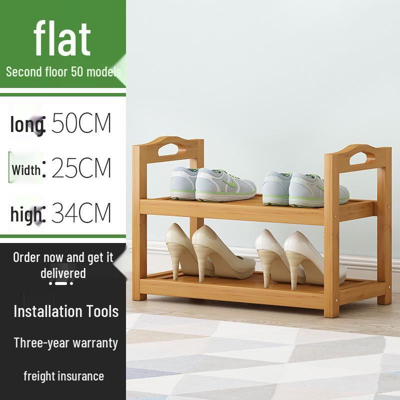 Economical Bamboo Shoe Rack for Home Entrance, Stylish Multi-layer Indoor Storage Cabinet