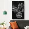 Disco Ball 70s Poster Vintage Bar Decorative Lights Black And White Art Posters Poster Decorative Painting Canvas Wall Posters And Art Picture Print