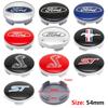 LLI6 4Pcs ABS 54mm Car Wheel Center Hub ABS Emblem Hub Cap Cover For Focus 2 Mk3 F150 Mondeo C-Max Fusion Ranger Escort Explorer
