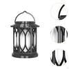 Outdoor Garden Lantern Solar Light Balcony Lawn Outside Decor Home Realistic Flickering Flame Yard