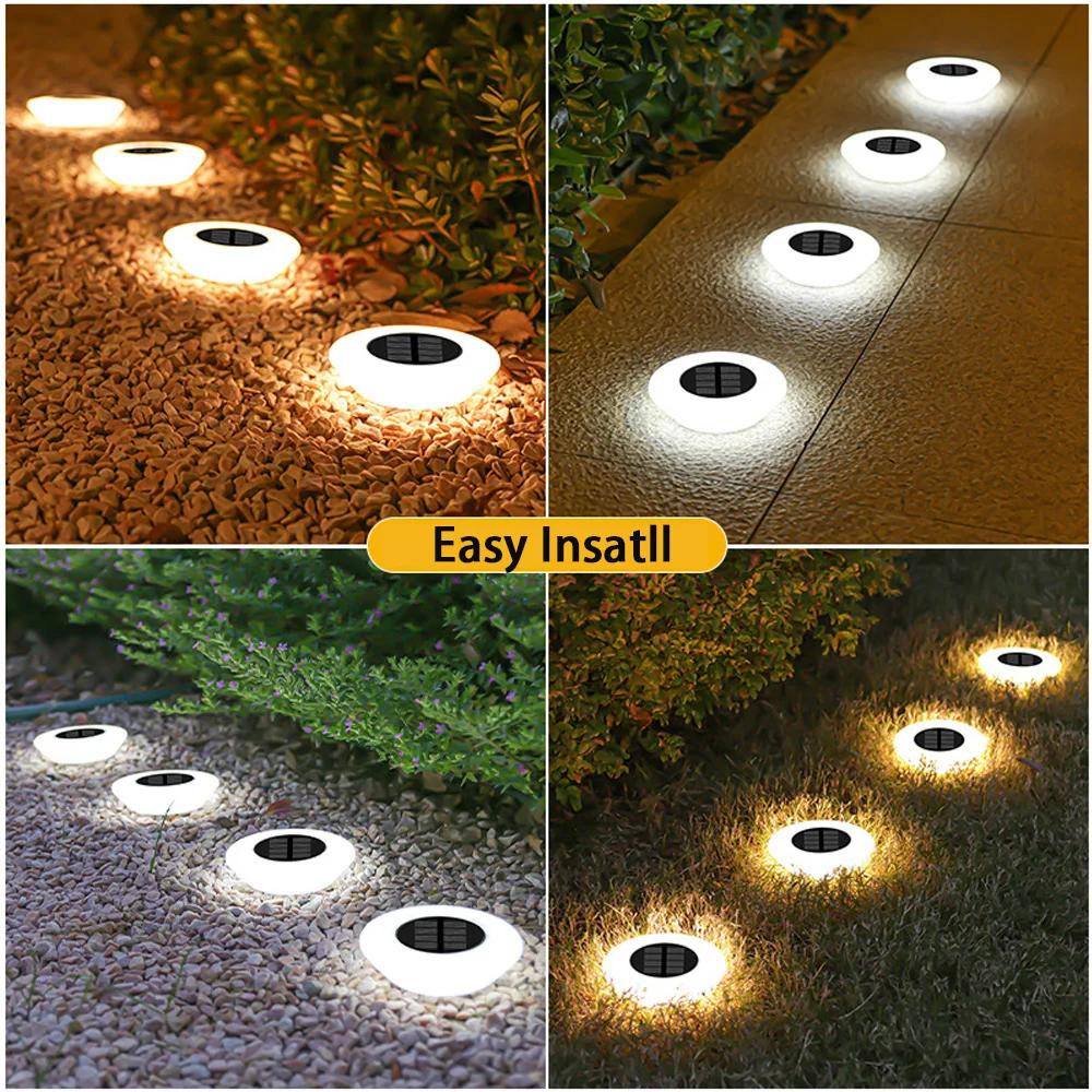 LED Solar Underground Light Waterproof Lawn Light Outdoor Decorative Lights Garden Floor Lamp Ground Lamp For Terraces Ground