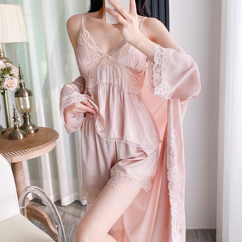 Pure Desire Wind Suspender Shorts Pajamas Lace Suspender Pajamas Set Summer Thin Comfortable Fabric Pajamas Women