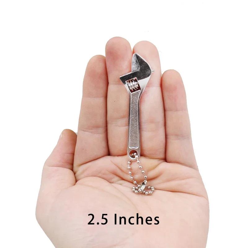 

1 шт. 2,5/4-дюймовый разводной гаечный ключ стальные мини-ключи портативный инструмент короткий хвостовик переключающий гаечный ключ сантехнический брелок ручной инструмент