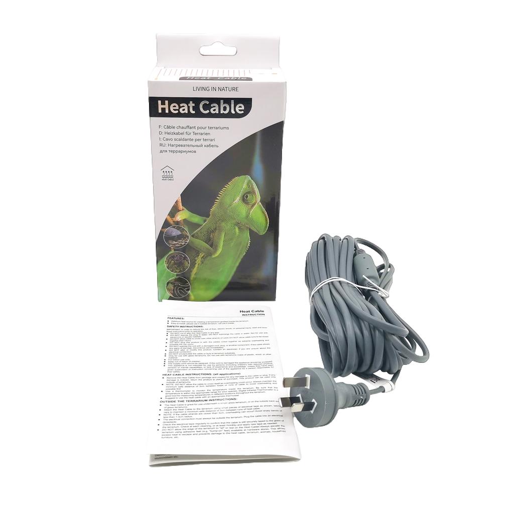 EU/US/UK/AU Plug Reptile Care In Pet Accessories Water-proof Silicone Rubber Reptile Heat Cable for Warming Vivarium Bottom Pet Room Reptiles Heat Mat
