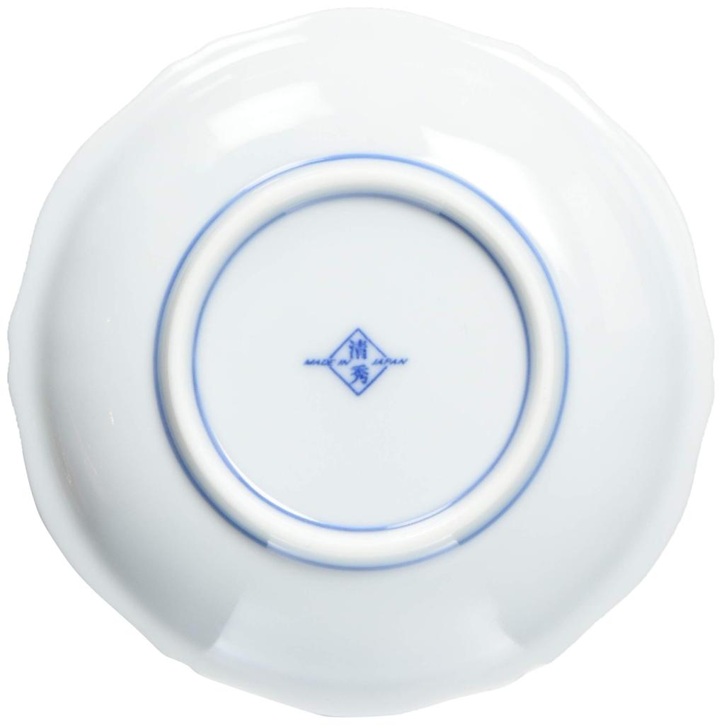 Nishikai Pottery Hasami Ware Kurashino Utsuwa Small Dyed Nishiki Arabesque 12cm Plate, Pattern, 31159, White,