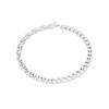 Collana da donna Dextera con maglie miste, scintillante, lusso, placcata rodio, con cristalli, 5655437