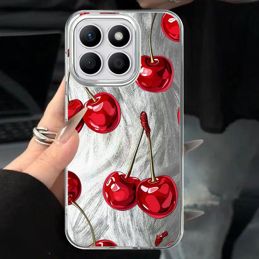 

Soft Shell Phone Case for Honor X7b X9c X8c X8a 200 Pro X9b X9a X8b 200 400 Lite Beautiful Cherry Pattern Honor X8c