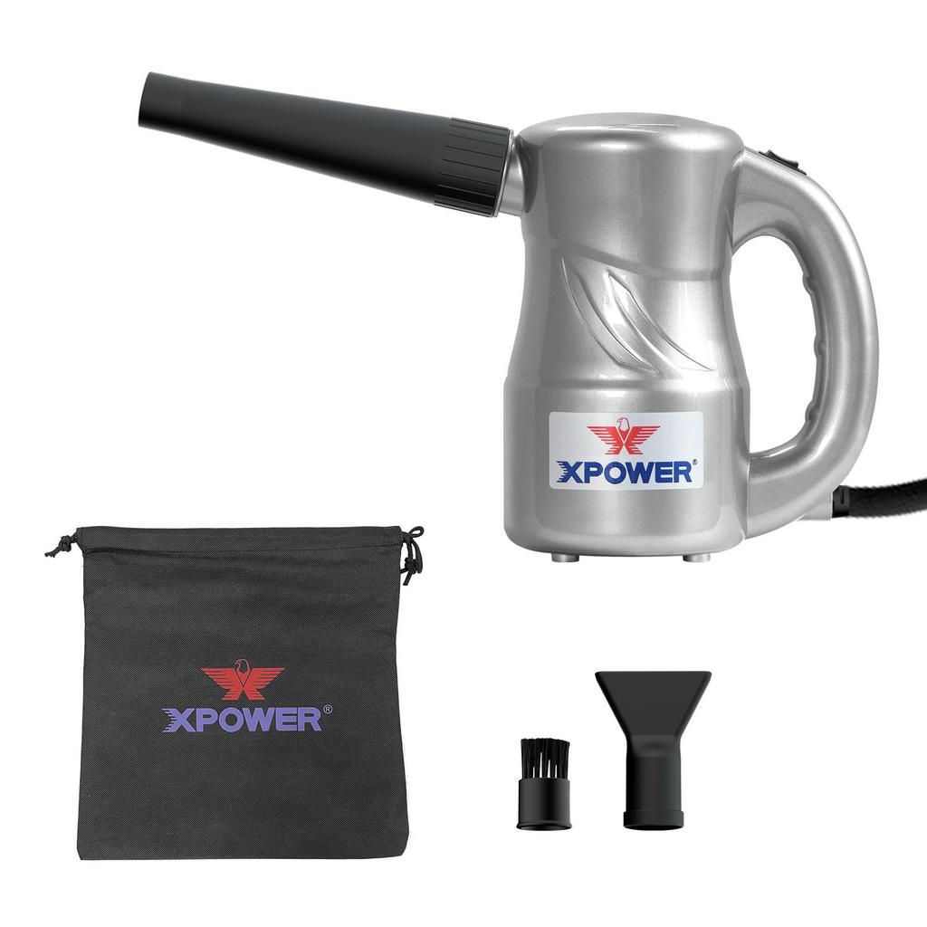 XPOWER A-2C Silver Gray Electric Auto Car Dryer & Blower Portable Contactless Car Drying Multi-function Lightweight Compact