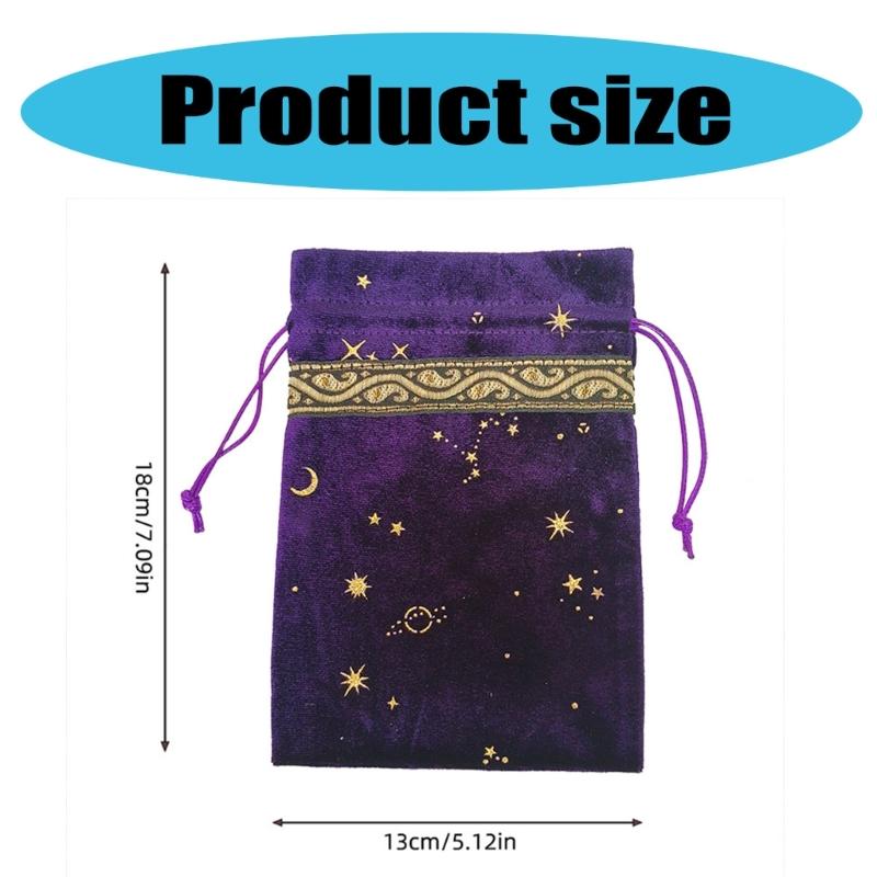 Flannel Tarot Drawstrings Bag Dices Party Storage Bag Jewelry Rune Pouches Organizers for Tarot & Oracles Cards
