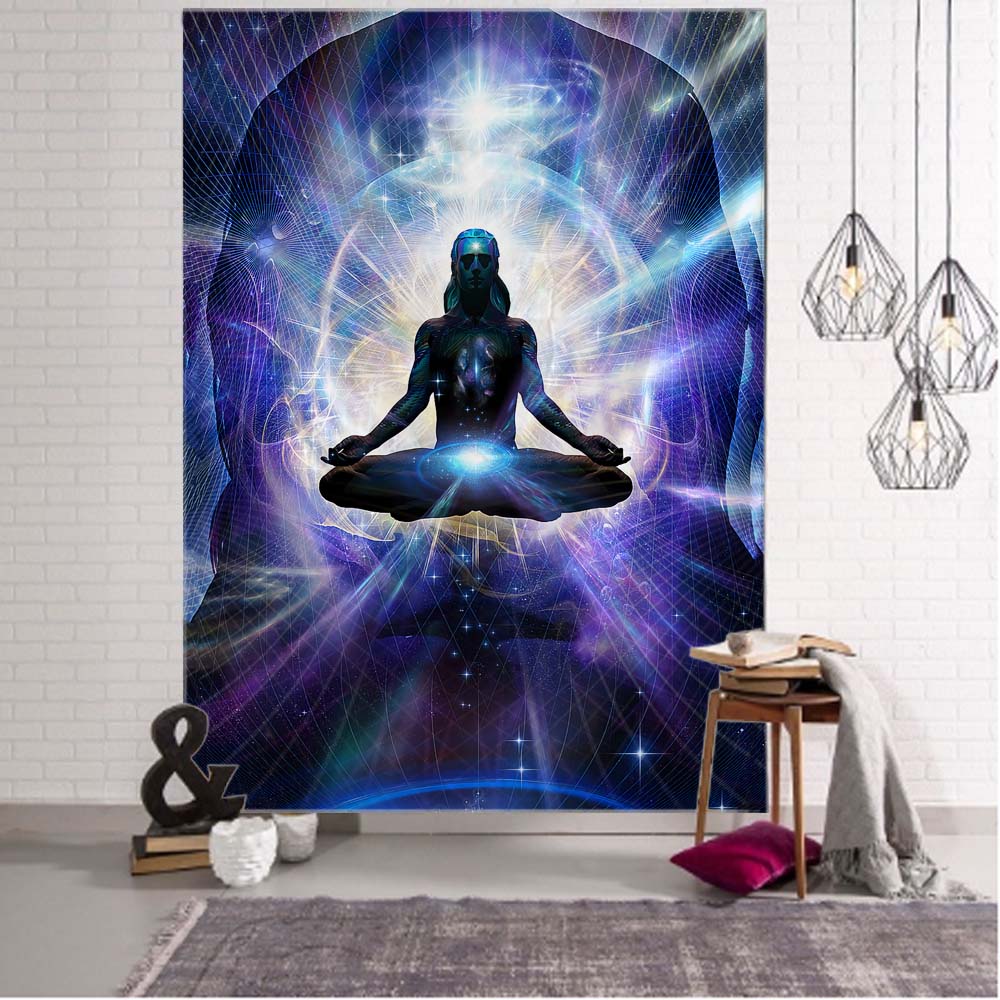 Laeacco японский гобелен с цветением вишни розовый настенное крепление Фудзи гобелен — фото 5