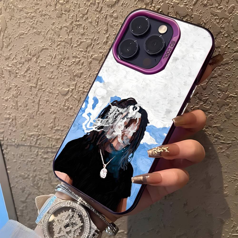 L-Lucki Rapper Gemini For iPhone 17,16,15,14,13,12,11,Mini,Pro,E,SE4,XS,MAX Purple Shockproof Candy Matte Cover