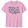 USA Est 1776 American Heritage Patriotic Unisexs Unisexs Graphic Tee