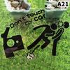 1pc Car Sticker Don't Touch My Car Creative Funny Reflective Car Decoration Stickers Car Window Accessories Car Body Decal