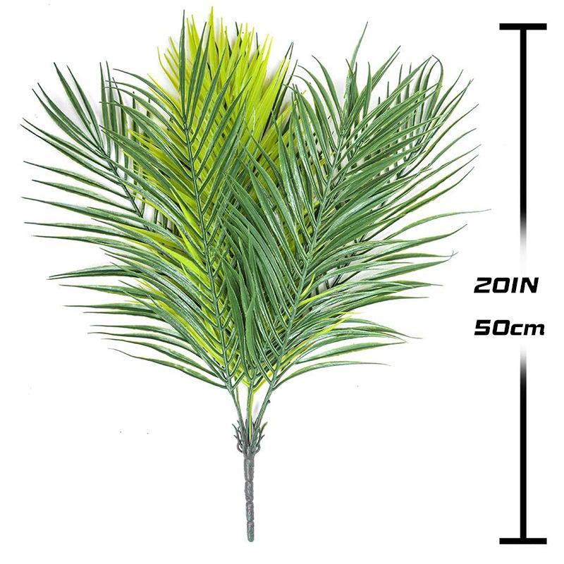 

Artificial Palm Leaves For Home, Garden, And Office Decor - Realistic Tropical Jungle Plants For Hawaiian And Jungle Party Decor