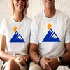 Mountain Sun T-Shirt Unisex – Sharp Geometric Nature Tee, Outdoor Hiking Shirt