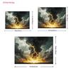 2D Halloween Party Kulissentuch Dunkle Wolke Gewitter Thema Wandbehang