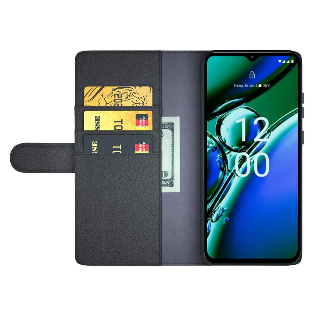 

For Nokia G42 Case Genuine Split Leather Phone Cover with Wallet Stand Brown